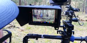 Kamerasetup mit Gimbal und Atomos